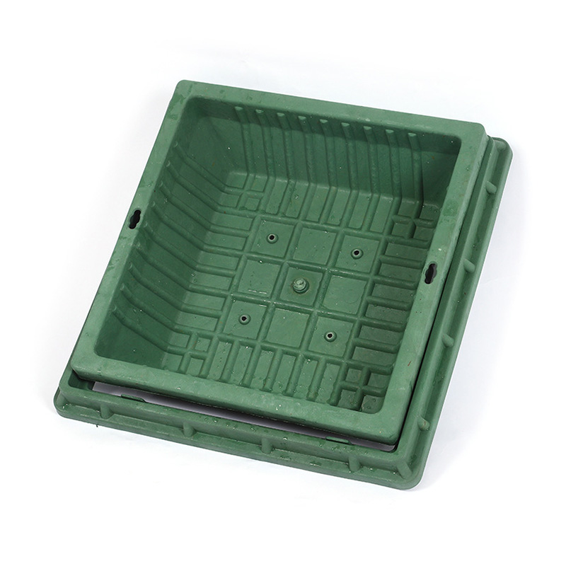 PE Green Sunken Round Square Manhole Cover With Ring