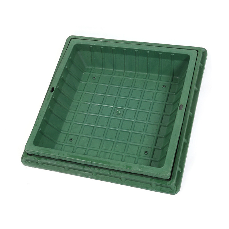 PE Green Sunken Round Square Manhole Cover With Ring