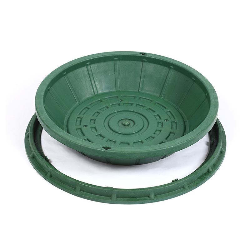 PE Green Sunken Round Square Manhole Cover With Ring