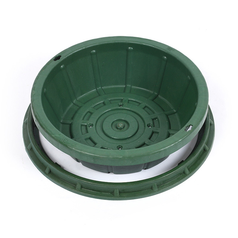 PE Green Sunken Round Square Manhole Cover With Ring