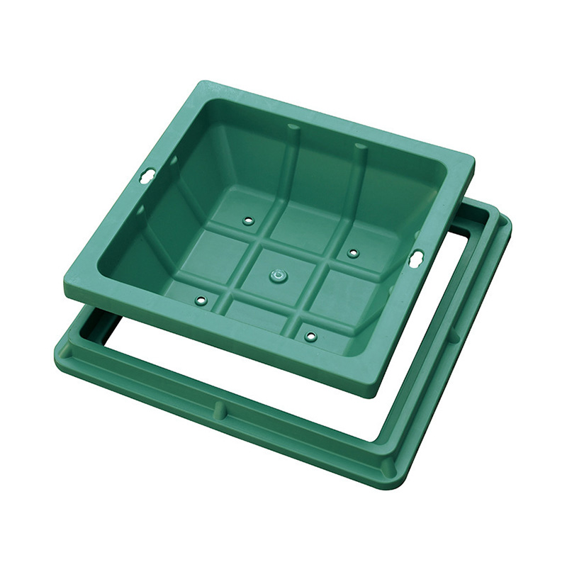 PE Green Sunken Round Square Manhole Cover With Ring